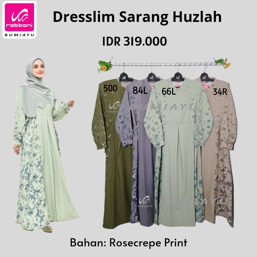 [GAMIS] SARIMBIT SARANG HUZLAH RABBANI - DRESSLIM SARANG HUZLAH RABBANI