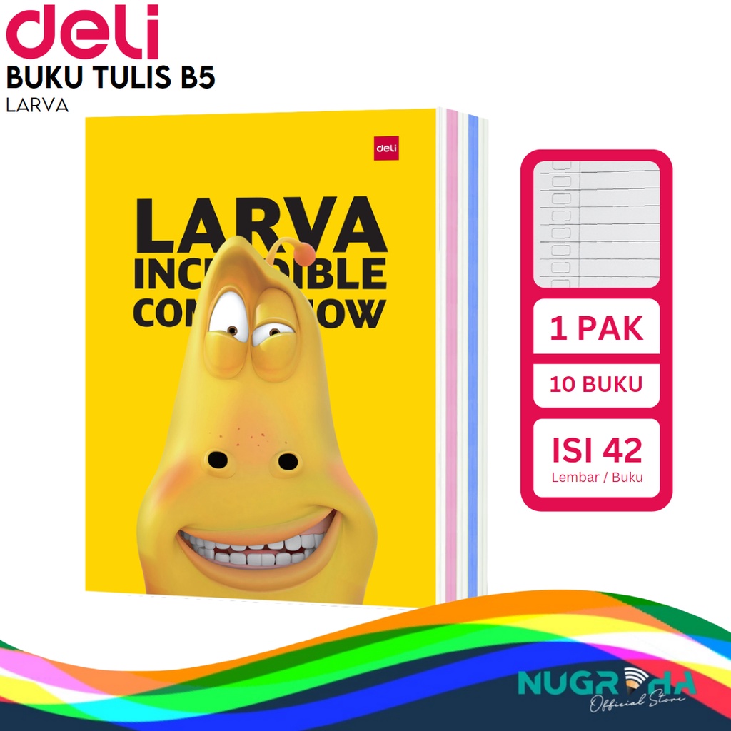 

Buku Tulis Sekolah DELI BOXY 42 Lembar – LARVA
