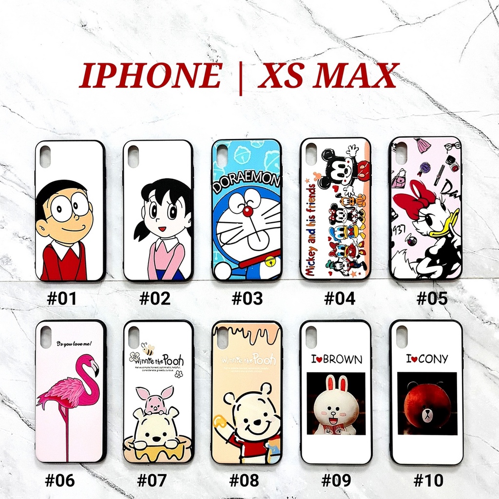 IPHONE 5 5G 5S 6S 6G 6S PLUS 6G PLUS XR XS MAX - DISLINE Soft Hard Case Cartoon texture embos UV