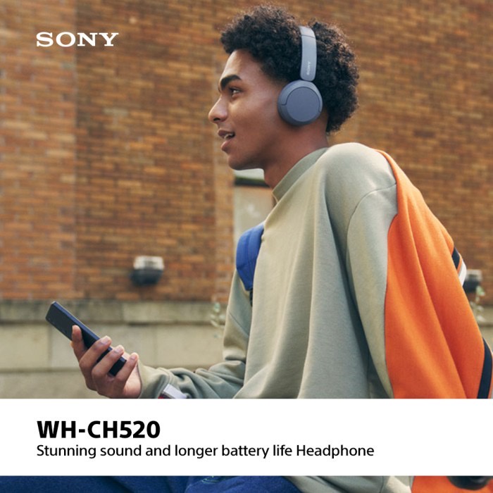 Sony Headphone Wireless On Ear WH-CH520 - Garansi Resmi Sony Indonesia 1 Tahun