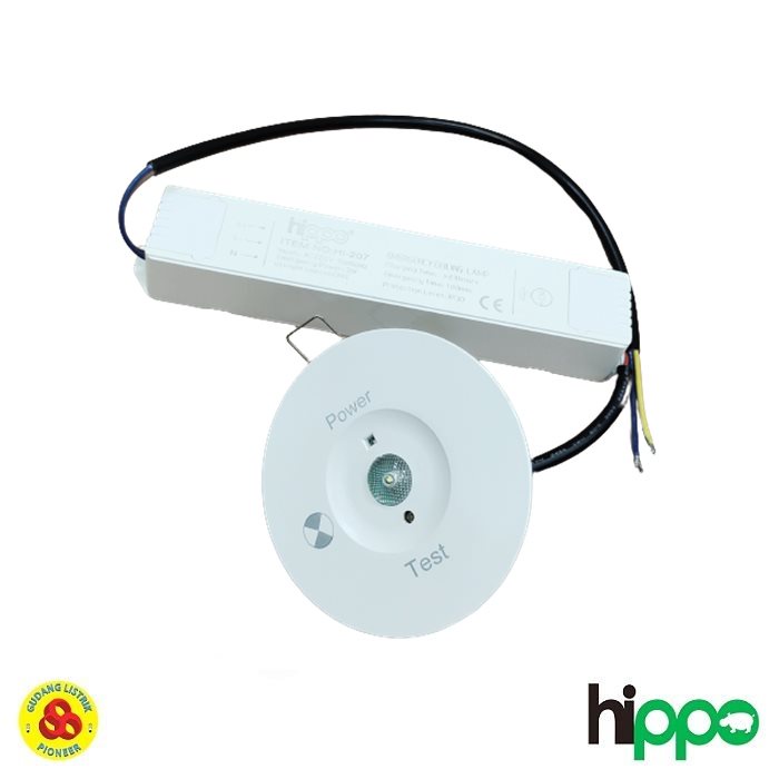 Emergency Ceiling LED 3W Downlight Recessed Mounted Lampu Darurat