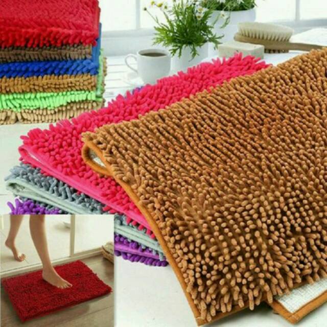 Keset kaki Cendol VIRAL Karpet Lantai Kamar Mandi Anti Slip Licin Microfiber Alas Kaki di dalam Ruma