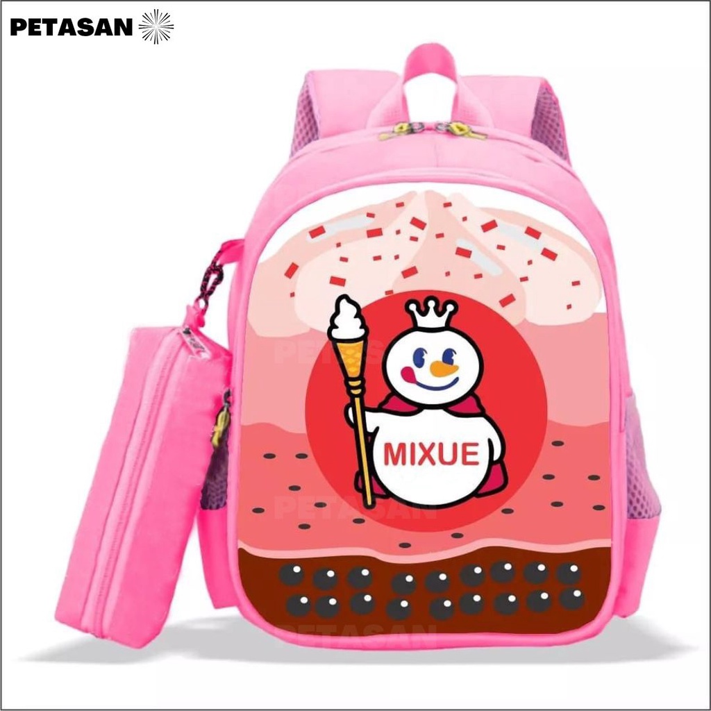 PTS - Tas Ransel Anak Sekolah SD - TAS RANSEL MIXUE FREE TEMPAT PENSIL - TAS SEKOLAH SD