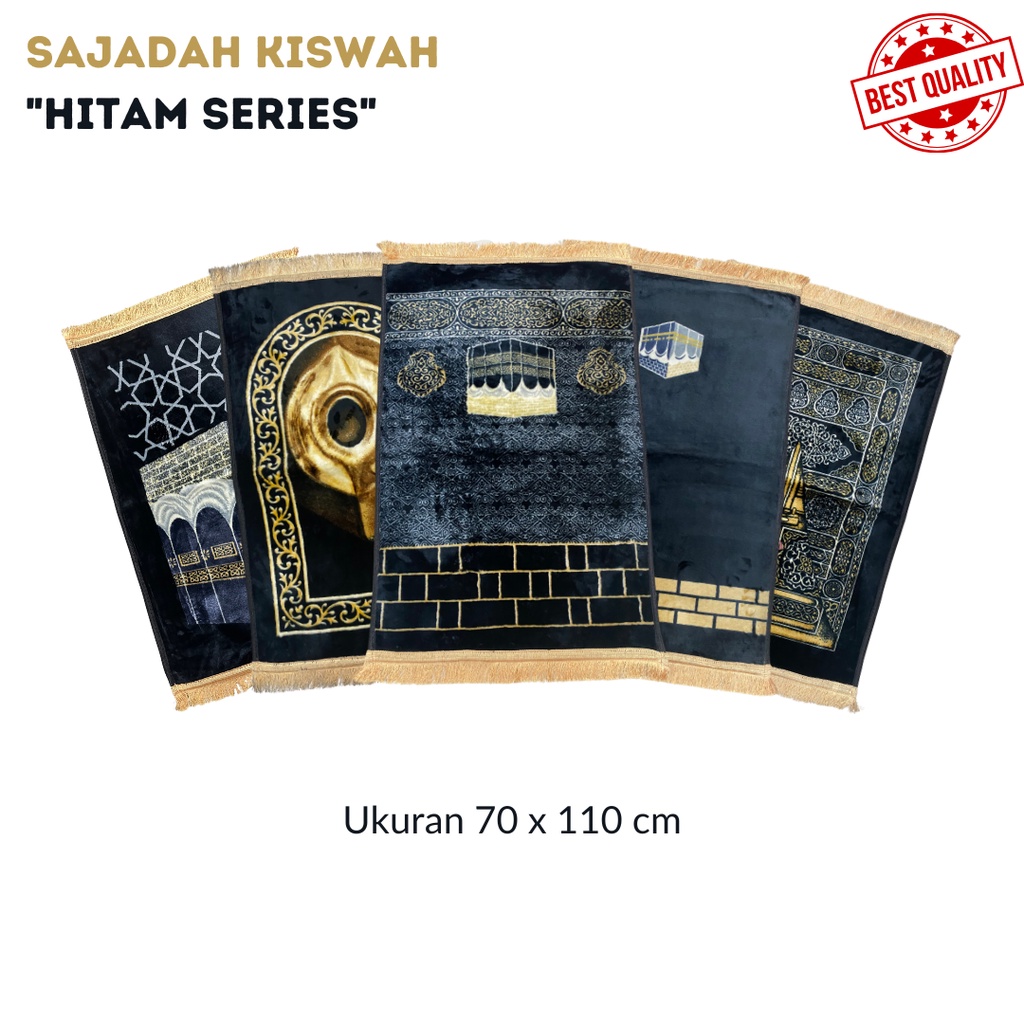 SAJADAH KISWAH HITAM TURKI BUSA PREMIUM KA'BAH SERIES