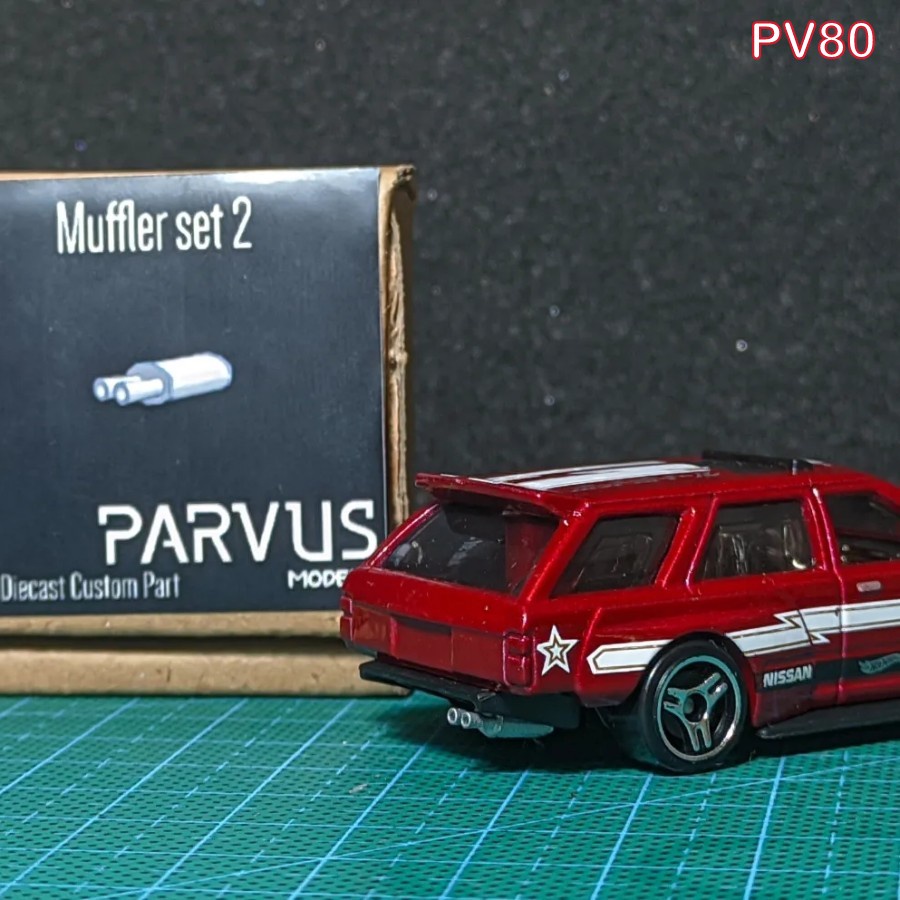 Parvus Models 1 64 Muffler Set 2 Knalpot Custom Hot Wheels Tomica PV80