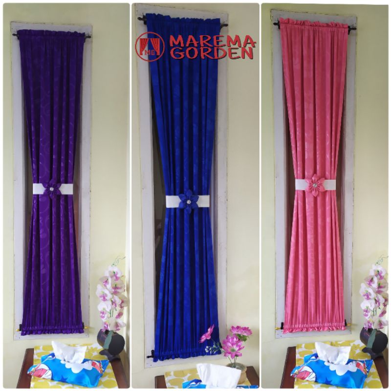 Gorden ikat minimalis Gorden kupu-kupu bahan tebal