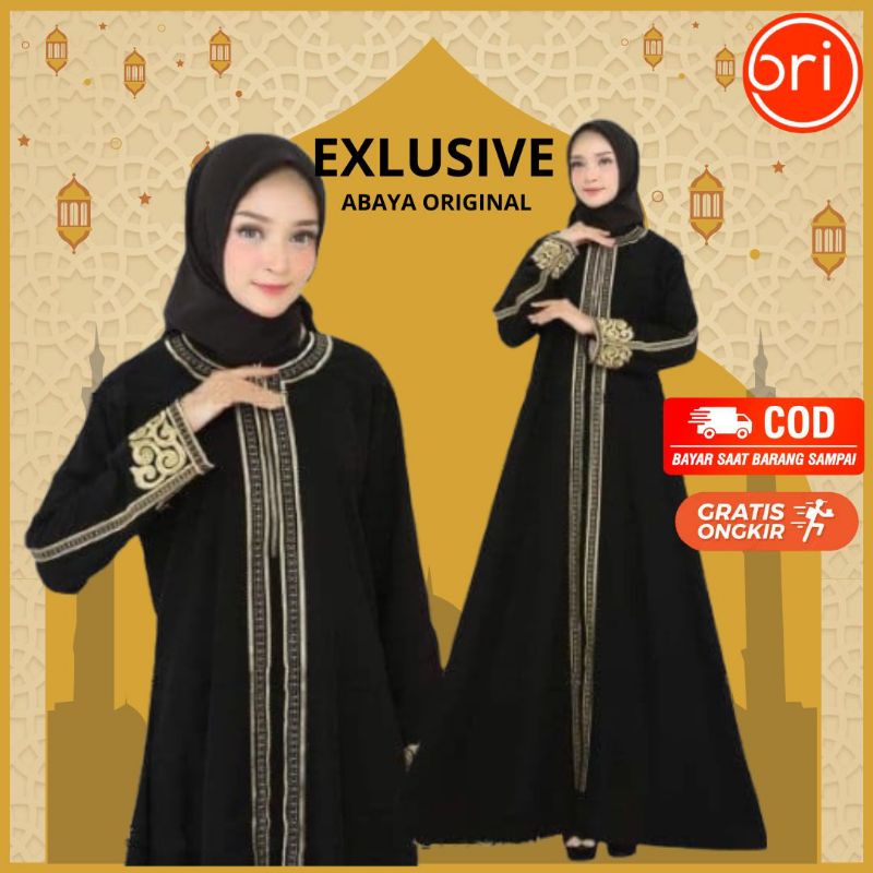 GAMIS ABAYA BORDIR EXCLUSIVE SYAR’I CANTIK ELEGAN MURAH BEST SELLER  Maxi dress Baju Gamis abaya tur