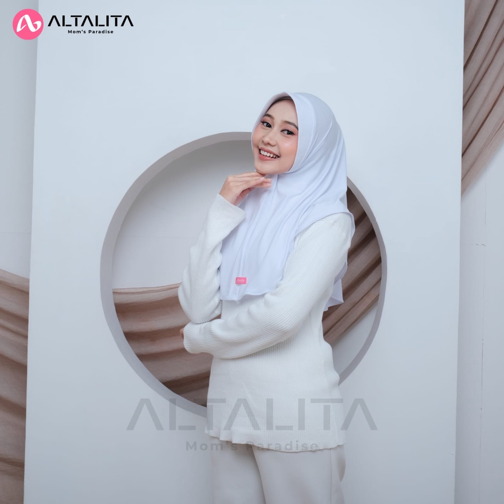 Altalita - Jilbab Bergo Qaila Penguin Hijab Instan Hamidah Size M Menutup Dada Kerudung Sport pet Tebal Bahan Jersey Premium Cocok Untuk Sekolah Olahraga Volly Futsal Senam dan Sehari-Hari