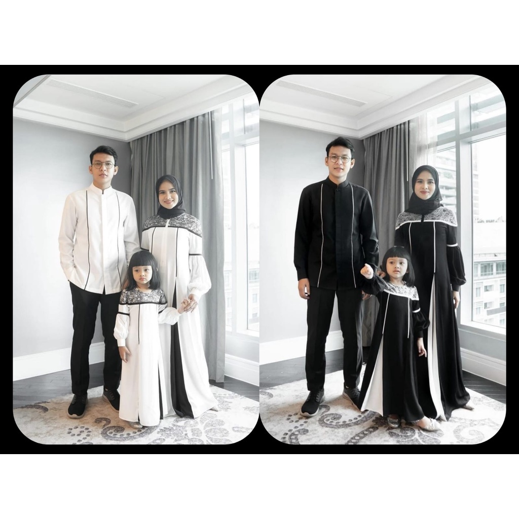 CP BAROKAH FAMILY FASHION PAKAIAN COUPLE PASANGAN AYAH BUNDA BUSUI DAN ANAK PEREMPUAN BAHAN SHAKILA MR