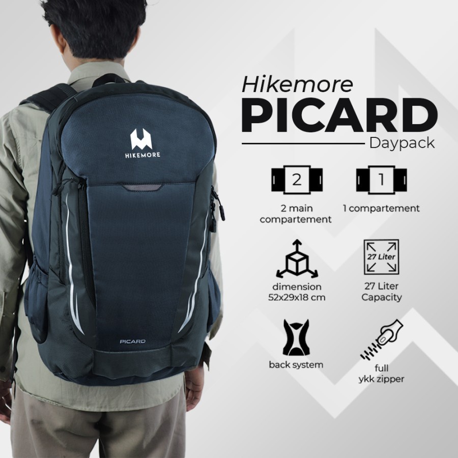Hikemore Picard Tas Ransel Daypack Outdoor Pria Wanita Original