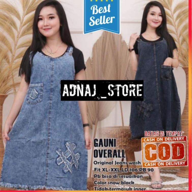 [ART. 9396] overall/overall jeans/najwa overall/overall jeans wanita/overall xl-xxl/jeans wash/overa