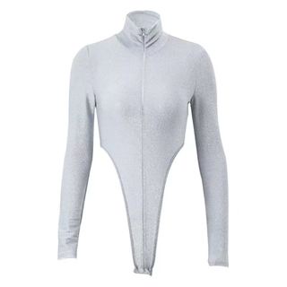 [Premium] Women Turtle Neck Slim Fit Bodysuits 7532 S/M/L