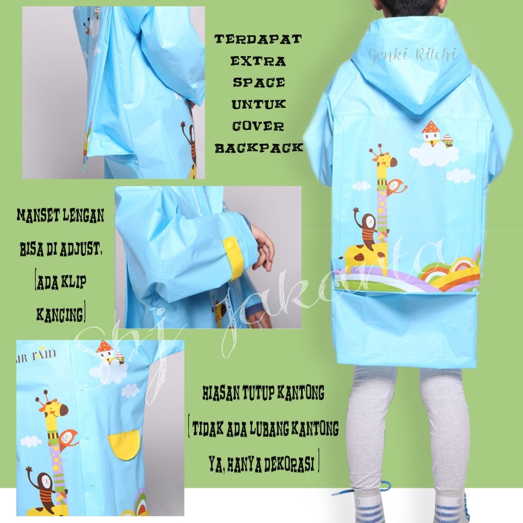 JAS HUJAN ANAK PREMIUM / CHILDREN RAINCOAT KARIKATUR KARAKTER