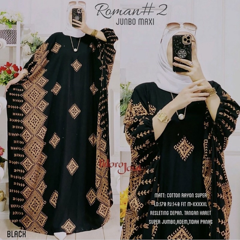 KAFTAN MOZA ABAYA MUSLIM JUMBO LONGDRES TERBARU WAKA WAKA GAMIS BATIK TERLARIS