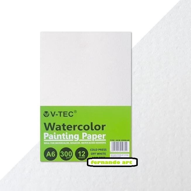 

V-Tec Watercolor Paper 300 gsm A6 12 sheet WCB 103000