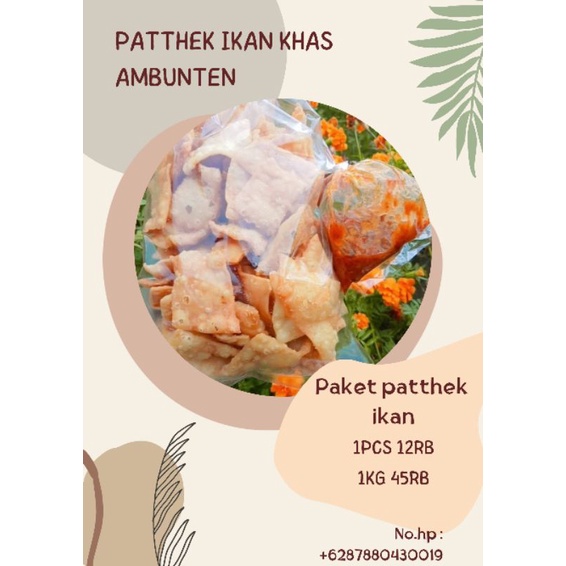 

PATTHEK IKAN KHAS AMBUNTEN (Free Sambel)