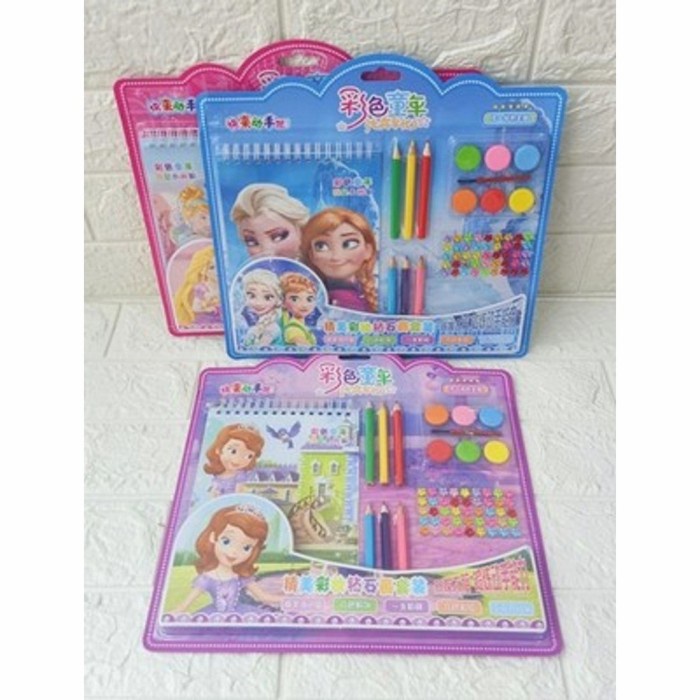 

Buku Mewarnai + Pensil Cat Warna Colouring Coloring Book Mewarna Anak