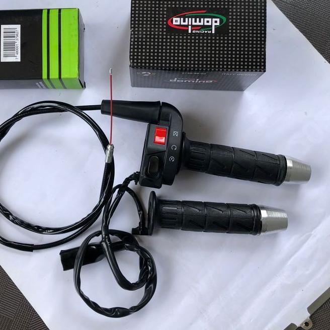 ☝ GAS SPONTAN KSR DOMINO SET HANDGRIP KAZE + JALU STANG CHROME MODEL FU UNIVERSAL SEPAKET GAS SPONTA