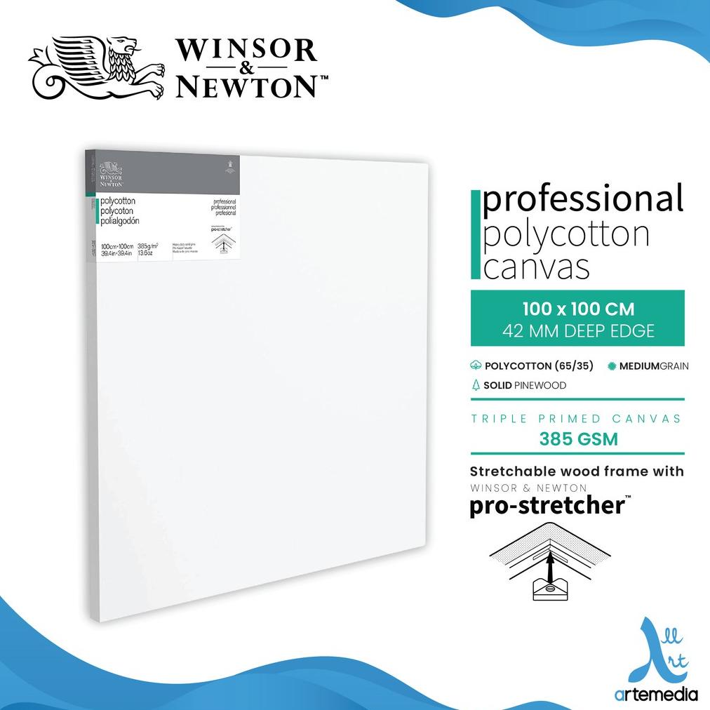 

Kanvas Lukis Winsor & Newton Professional 100x100cm Polycotton Deep Edge Canvas