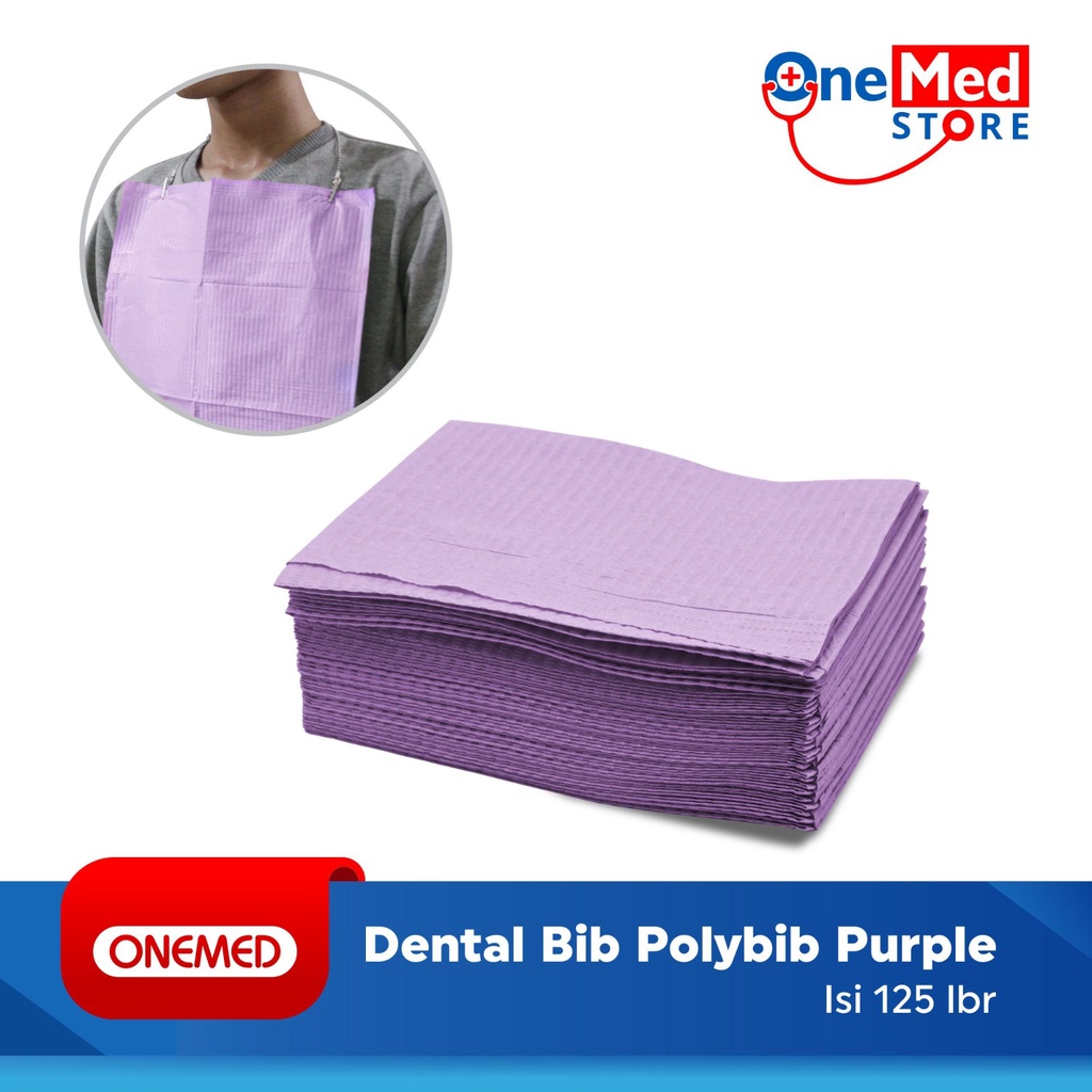 Dental Bib ( Polybib ) pak isi 125 lbr OneMed