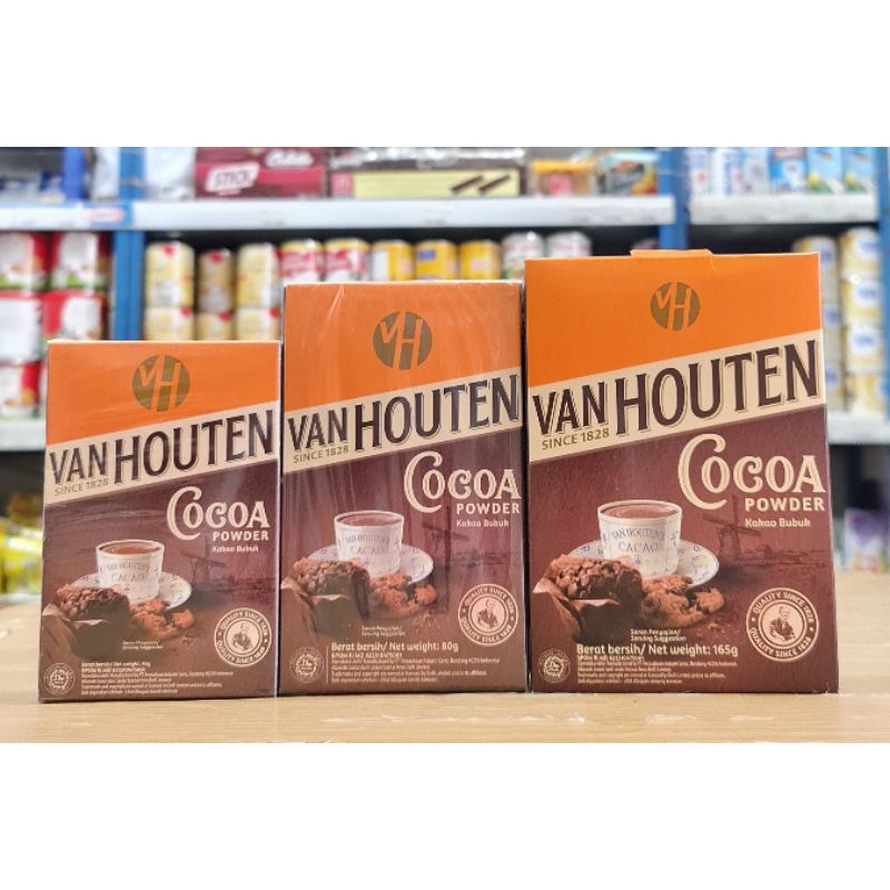 

Cocoa VANHOUTEN/Coklat Bubuk Van Houten/Cocoa Powder 45gr/80gr/165gr