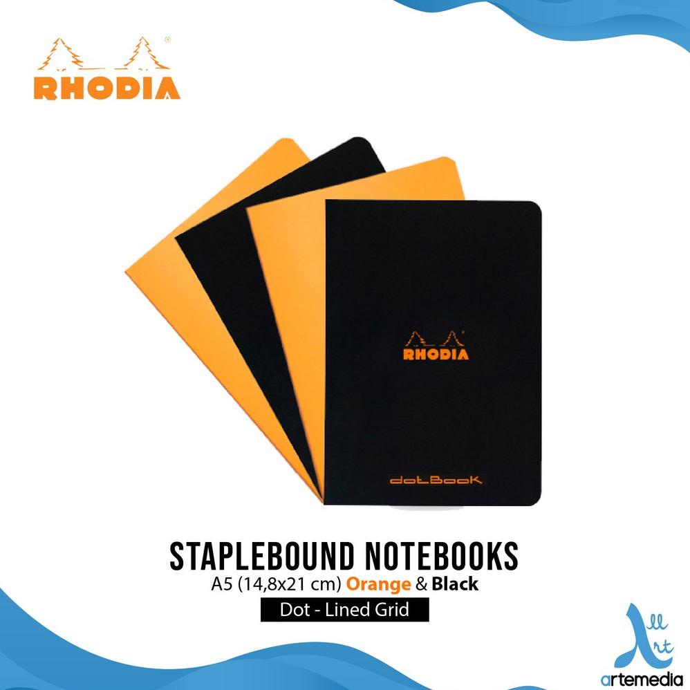 

Buku Catatan Rhodia A5 Staplebound Coated Card Cover Notebook
