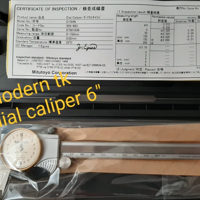sigmat dial / dial caliper 6 inch 505-683 Mitutoyo
