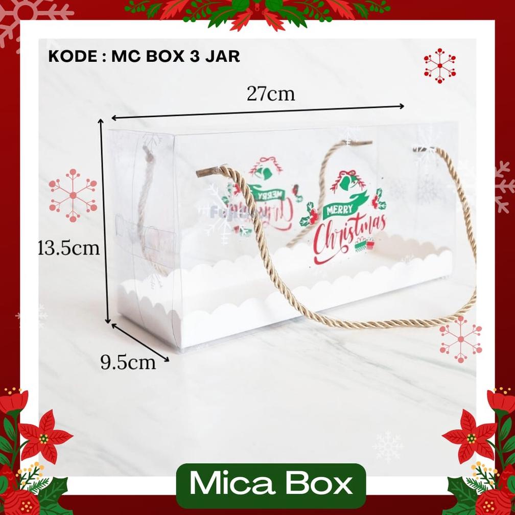 

MIKA BOX PACKAGING CHRISTMAS 3 JAR / GOODIE BAG TOPLES PET SNACK SOUVENIR NATAL .