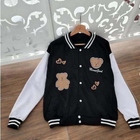 (COD) MAMA BEAR BASEBALL UNISEX BAHAN FLLECE