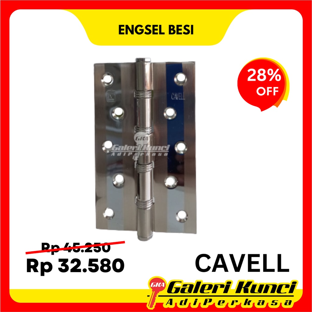 Engsel Besi CAVELL CVL 5X3X2.5MM NB CP Engsel Pintu Engsel Kupu