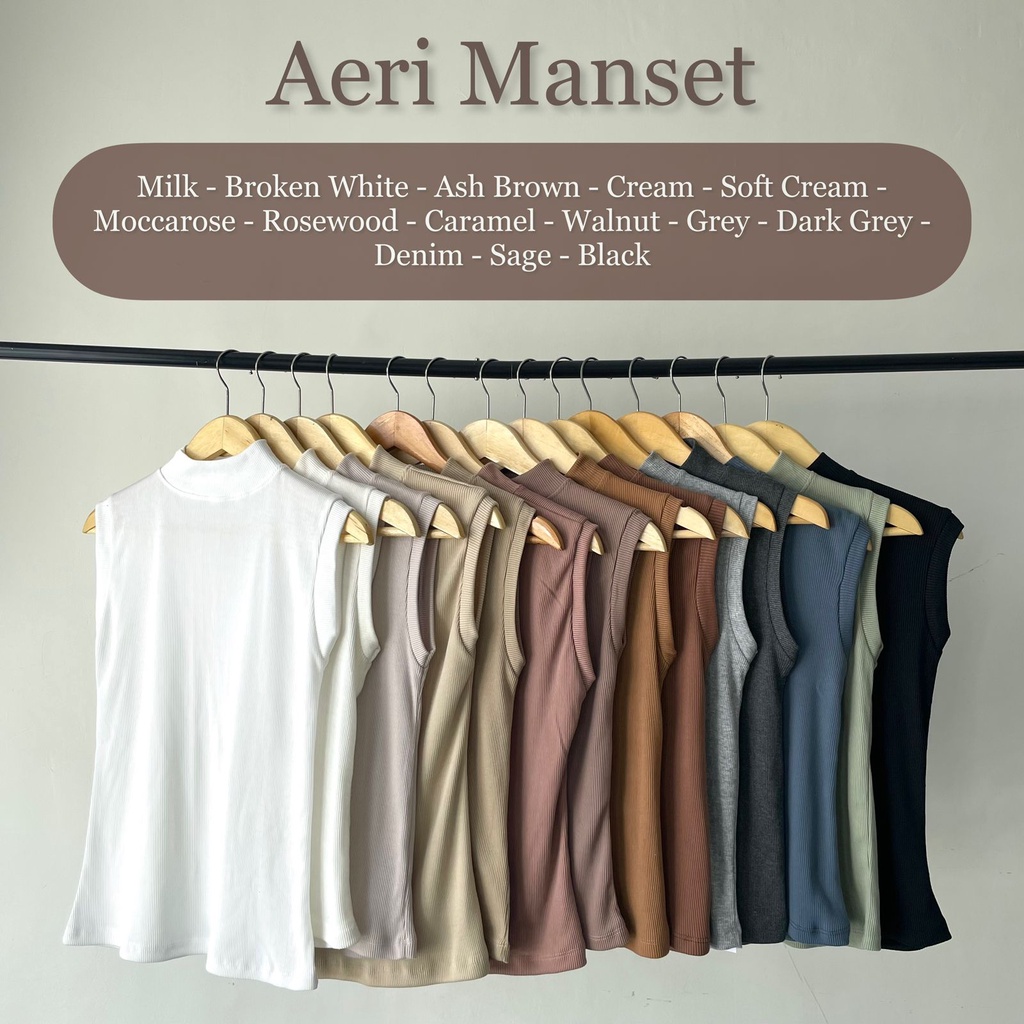 Aeri Manset Turtleneck | Manset Tanpa Lengan [YEPPUOUTFIT]