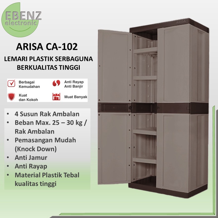 Lemari Plastik ARISA CA-102 (4 Susun)