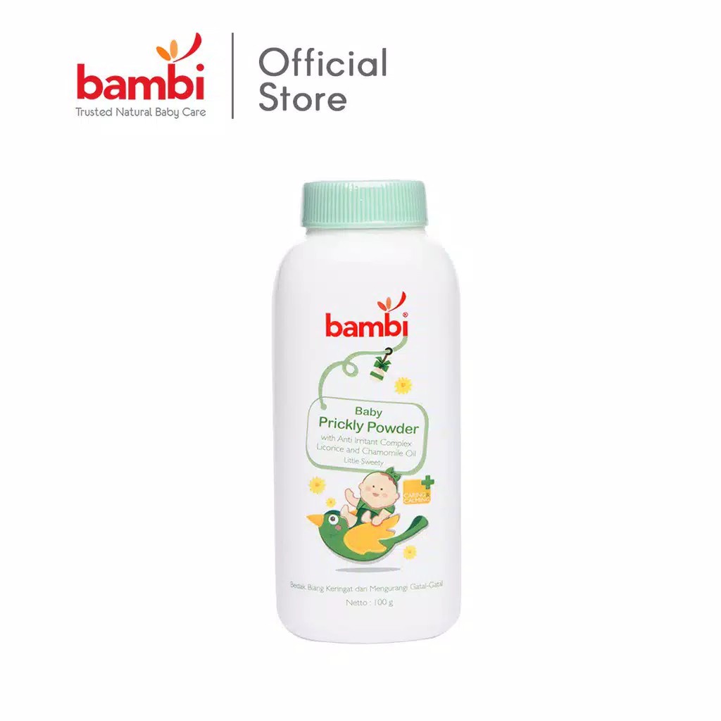 Bambi Baby Prickly Powder 100 g / Bedak Bayi / Bedak Bambi