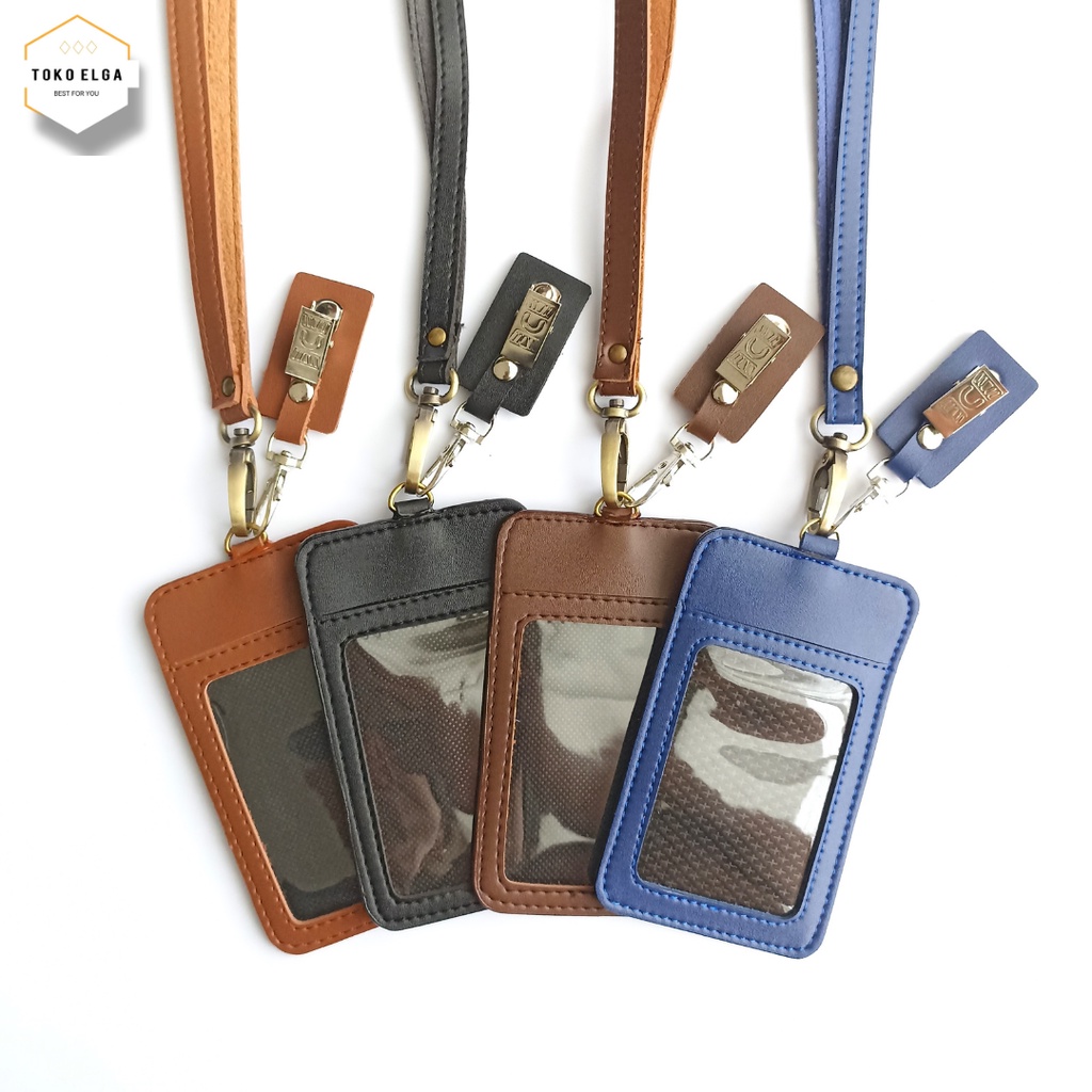 

Id Card Holder Name Tag Kulit Jepitan Saku terbaru