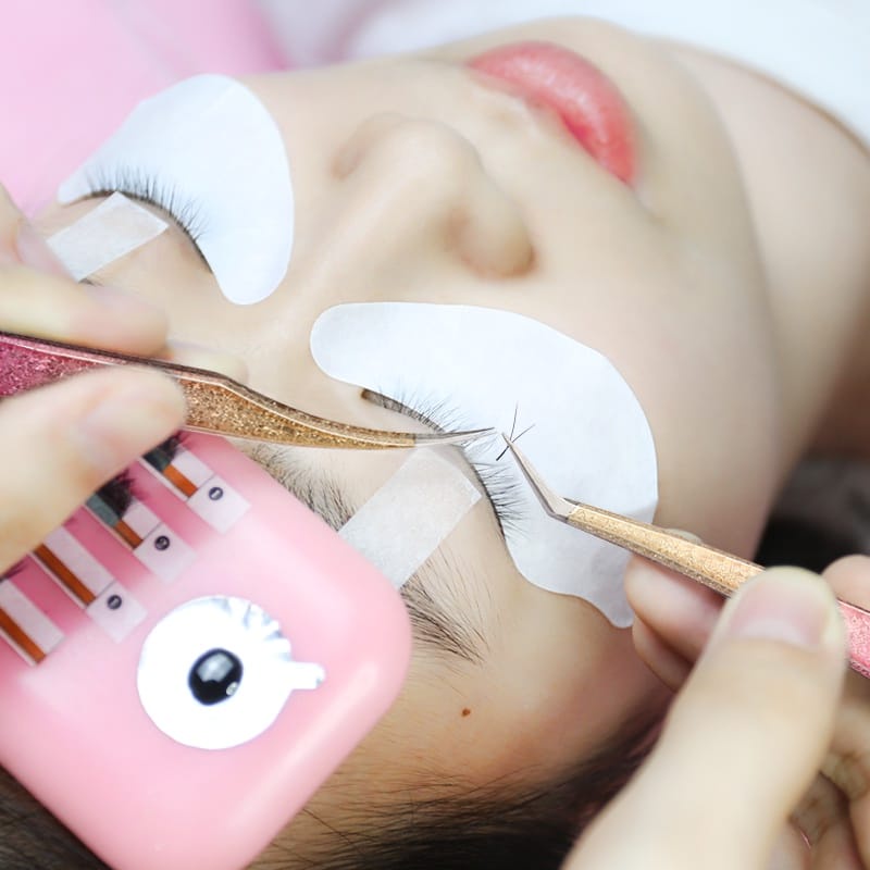 PINSET BULUMATA EYELASH EXTENSION BAHAN STAINLESS STEEL WARNA GOLDPINK