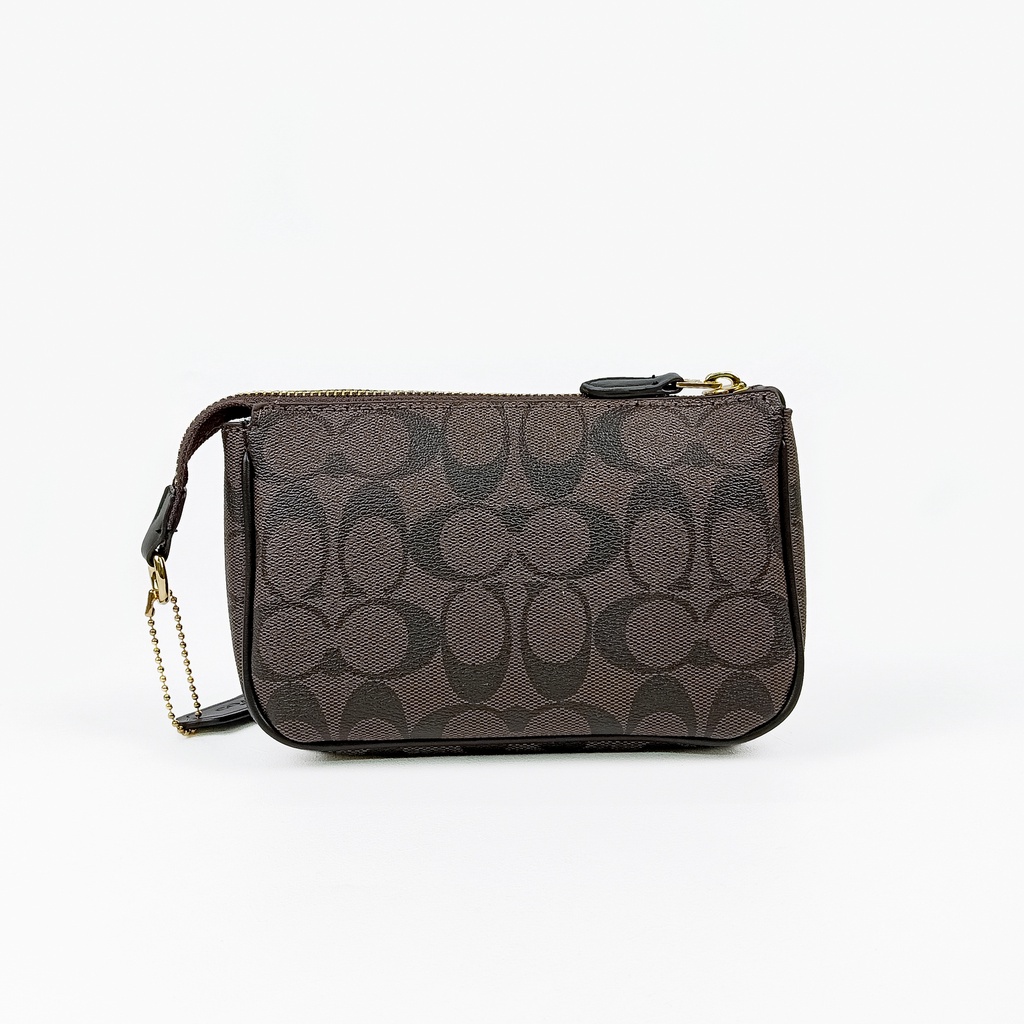 Coach Nolita 19 Signature Women Shoulder Mahjong Bag Wristlet Beadchain Pearl CA797