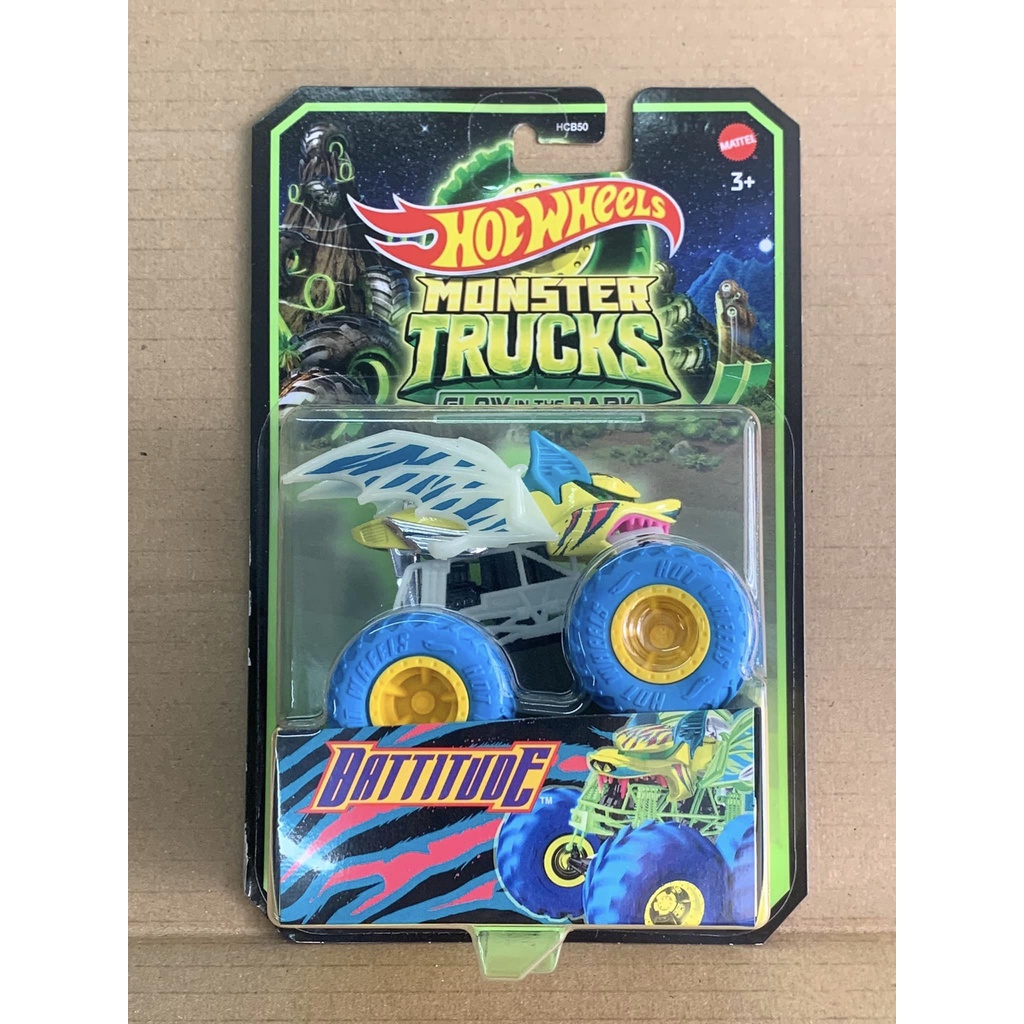 Hotwheels Monster Trucks Glow in the Dark Battitude