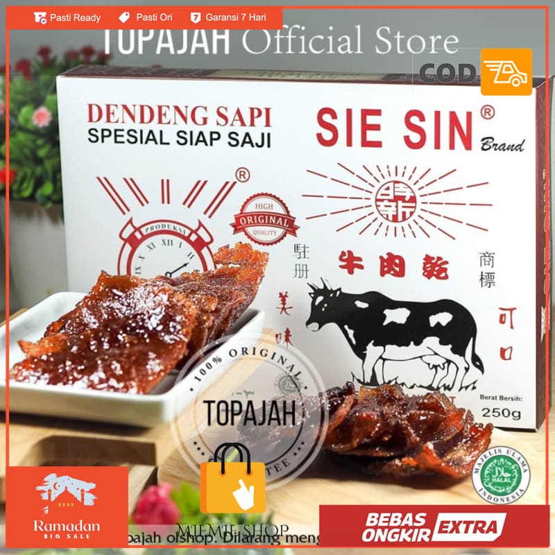 

Dendeng sapi matang ”SIE SIN” 250gr HALAL.