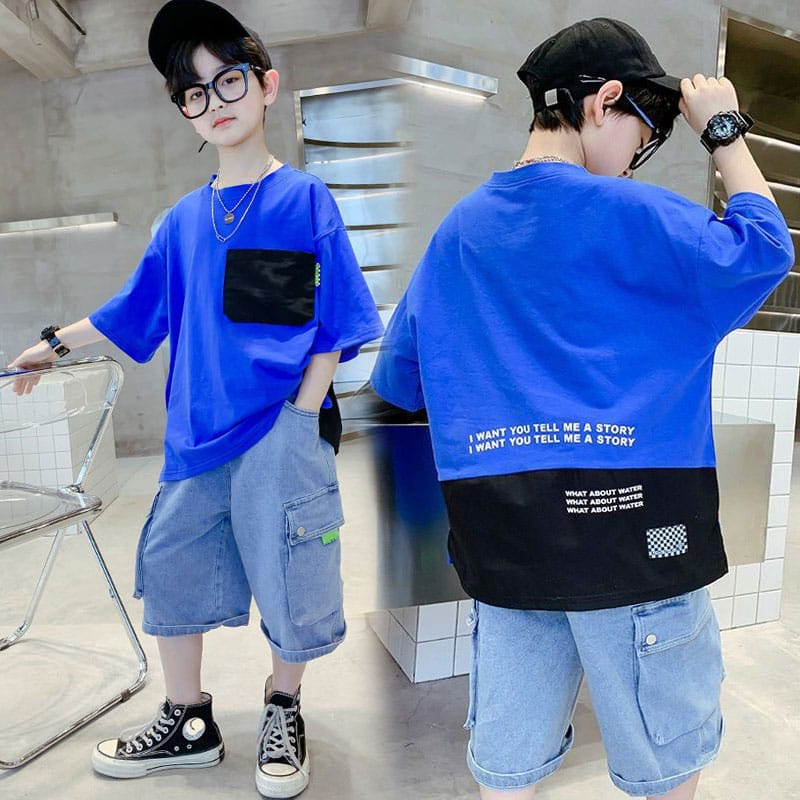 Setelan Celana JEANS Anak Laki Laki Simple Square