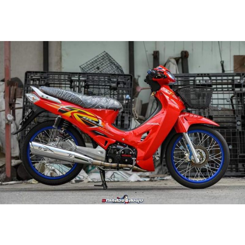 striping wave 125r karisma full merah