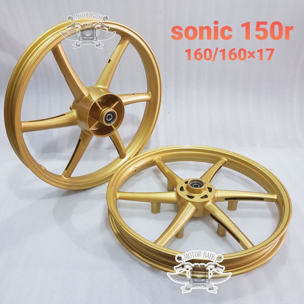 velg pelek velek racing sonic 150r model sanca sp522 merk VROSSI ROSSI 1set depan belakang pnp