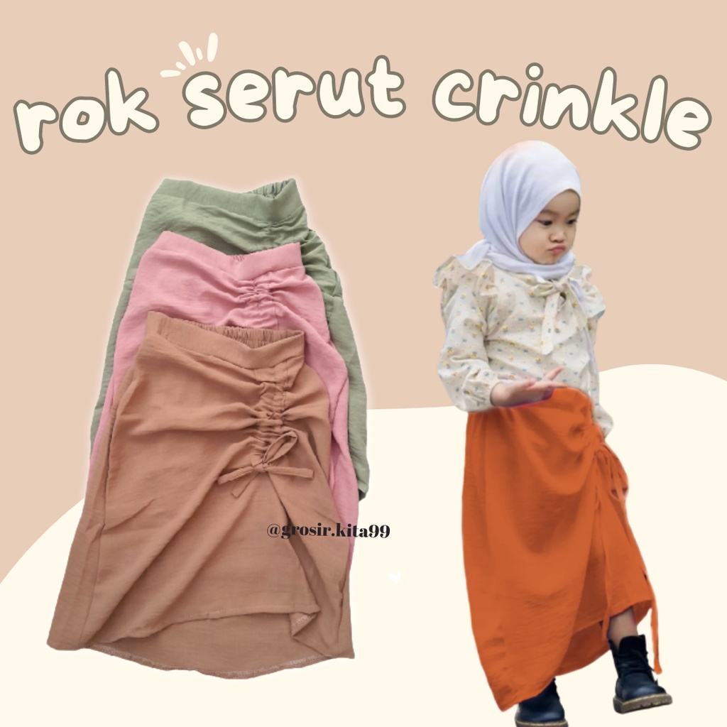 Rok Anak Crinkle Serut I Rok Serut Anak Perempuan Crinkle Airflow 1-3 Tahun