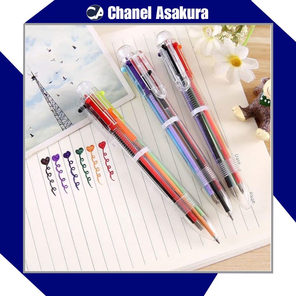 

Pena Ballpoint Multi Warna 6 in 1