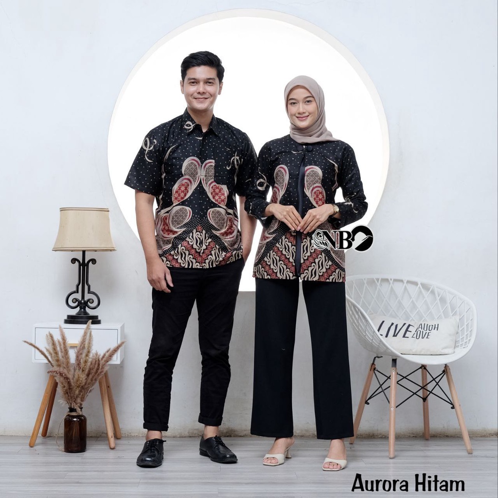 Batik Couple Modern Atasan Blouse Batik Kerja Kantor Wanita Seragam Batik M L XL XXL