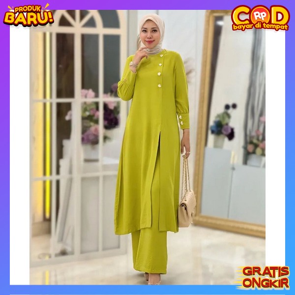 Pakaian Noslem Nyaman Digunakan Setelan Idul Fitri Premium Fashion Muslim 2023 Set Remaja Kekinian P