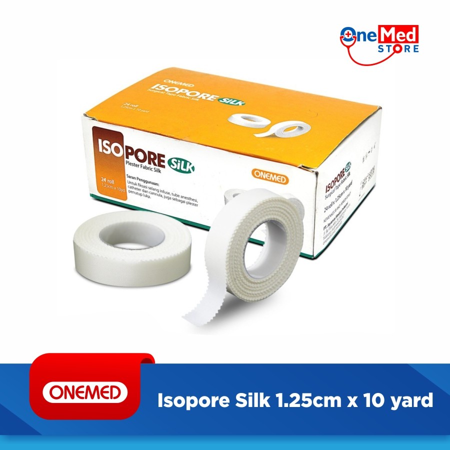 Isopore Silk 1,25cm x 9,2m Onemed Plester Kertas Medical