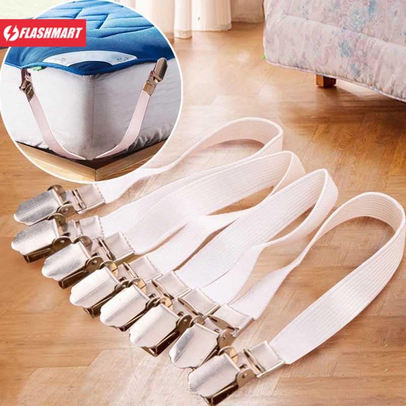 Flashmart Penjepit Clip Sprei Kasur Elastic Band Holder 4 PCS - 200TC