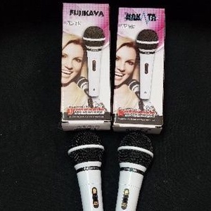 mic kabel NAKATA NK-137 mik karaoke murah berkualitas suara bagus professional dynamic microphone cable pengeras suara putih