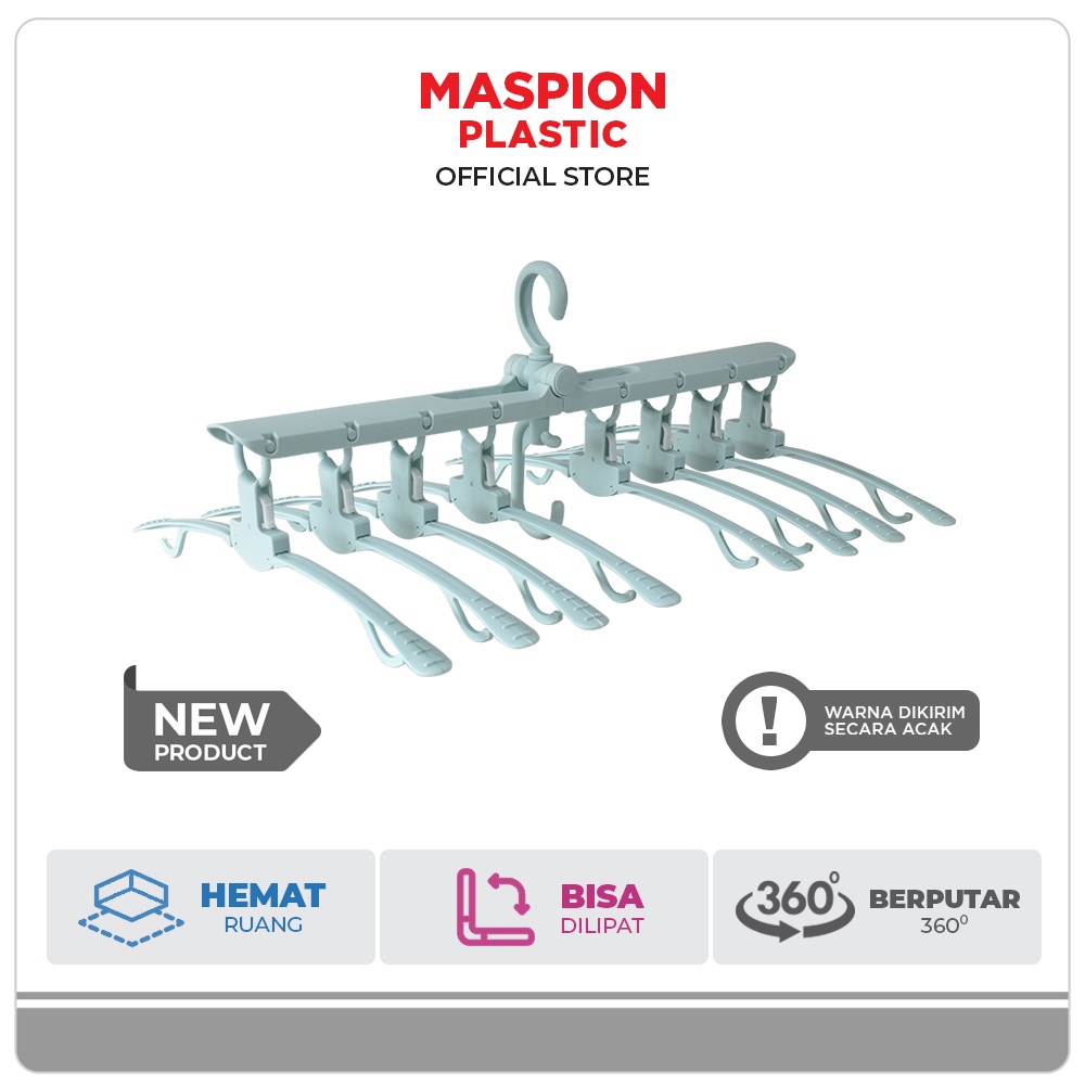 Maspion Gantungan Baju Plastik Serbaguna Ergo Hanger