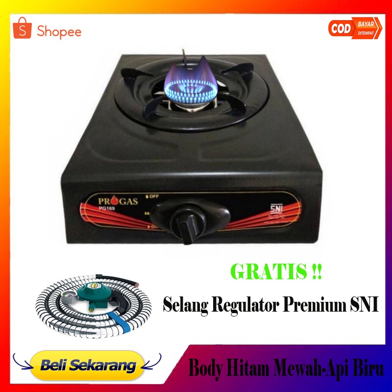 Kompor progas 1 Tungku / Kompor Gas 1 Tungku & FREE Selang gas Paket Regulator original